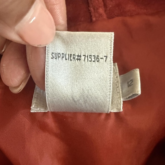 Vintage Suede Jacket sz 12 Crop Leather Button Front Pockets Cropped 90s - Picture 4 of 10